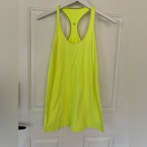 lululemon athletica Neon Yellow Racerback Tank Top